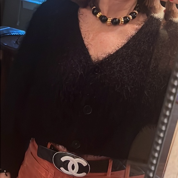 18 karat gold and black onyx necklace - Picture 3 of 9